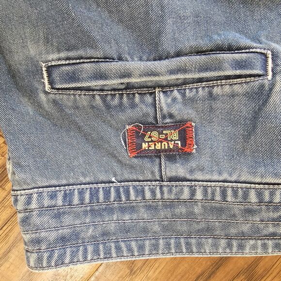 Lauren Ralph Lauren Womens Size 10 Wide Leg Denim Jeans Capri Rope Tie Calypso - Picture 6 of 7